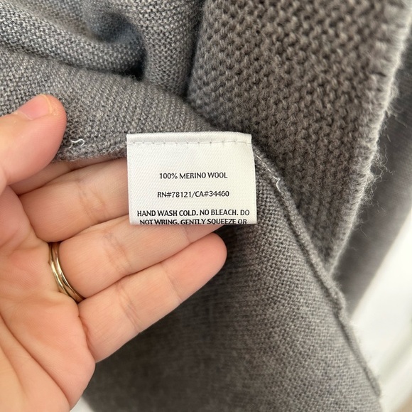 Eileen Fisher 1X Merino Wool Open Front Cardigan - Picture 3 of 8